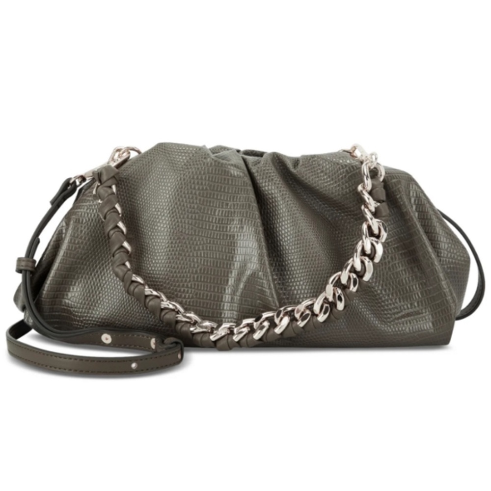 INC International Concepts Clutch Bag in Moss Lizard- NWOT